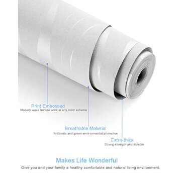 Modern Non-Woven 3D Wallpapers, Pattern Environmental Protection Wallpaper for Bedroom, Living Room, Kitchen and Bathroom Walls, (Need Glue and Wallpaper Powder)