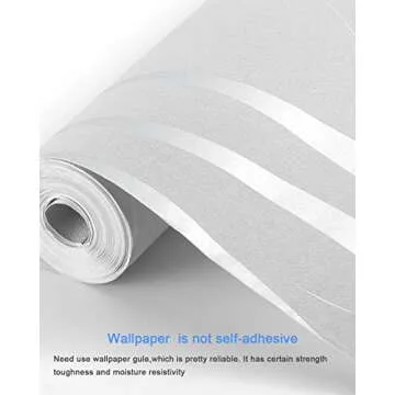 Modern Non-Woven 3D Wallpapers, Pattern Environmental Protection Wallpaper for Bedroom, Living Room, Kitchen and Bathroom Walls, (Need Glue and Wallpaper Powder)