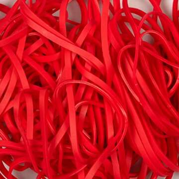 JAM PAPER Colorful Rubber Bands - Size 33 - Red Rubberbands - 100/Pack