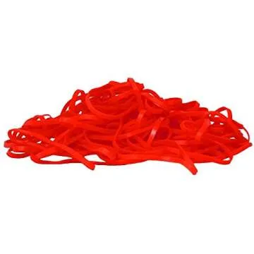 JAM PAPER Colorful Rubber Bands - Size 33 - Red Rubberbands - 100/Pack