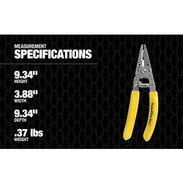 Southwire - 58278040 S1018SOL Wire Stripper and Cutter for Stranded and Solid Copper Wire; Strips 10...