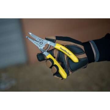 Southwire - 58278040 S1018SOL Wire Stripper and Cutter for Stranded and Solid Copper Wire; Strips 10-18 AWG Solid; Strips 12-20 AWG Stranded; Features Wire Bending Hole & Screw Shearing Holes