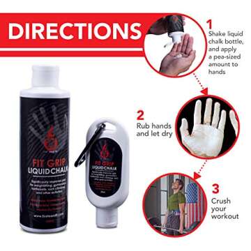 Fit Chalk Liquid Grip, Weightlifting Chalk in a Bottle (50 ml)