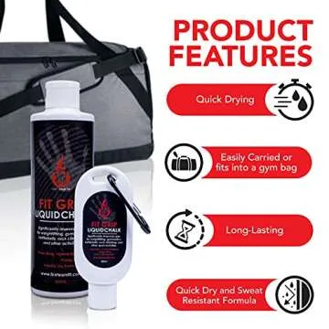 Fit Chalk Liquid Grip, Weightlifting Chalk in a Bottle (50 ml)