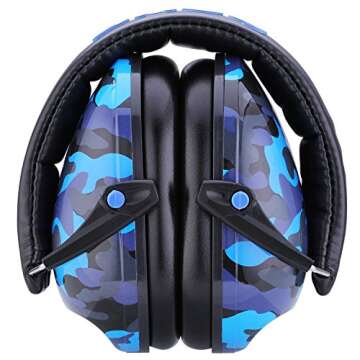 Snug Kids Ear Protection - Noise Cancelling Sound Proof Earmuffs/Headphones for Toddlers, Children & Adults (Blue Camo)