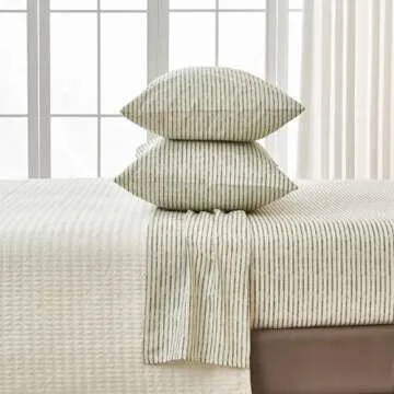 Great Bay Home 4-Piece King Size Stripe Microfiber Sheet Set | Ultra-Soft, Brushed Bedding Sheets & ...