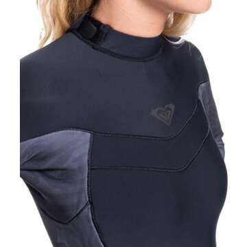Roxy Womens 2/2 Syncro Long Sleeve Back Zip QLCK Wetsuit - Jet/Black | 6