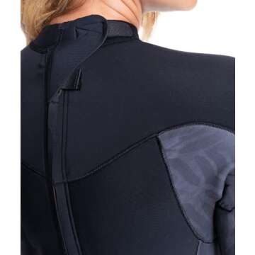 Roxy Womens 2/2 Syncro Long Sleeve Back Zip QLCK Wetsuit - Jet/Black | 6