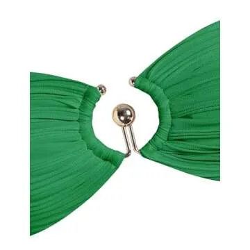 ZAFUL Army Green Bikini Sets for Women Summer Vacation Back Lace Up Adjustable High Cut Teen Girl Swimwear Green M