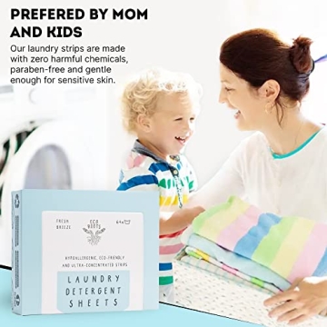 ECO ROOTS Laundry Detergent Sheets 64 Loads Eco-Friendly