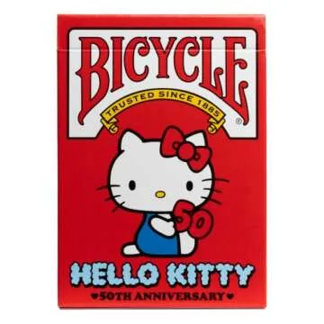 Bicycle Hello Kitty Playing Cards, Limited Edition Hello Kitty 50th Anniversary, 1 Deck