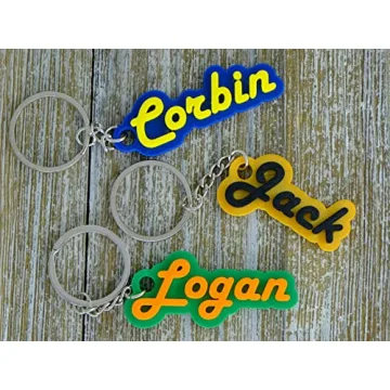 Custom Retro Keychain - Personalized Name Tag Accessory