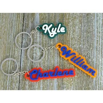 Custom Retro Keychain - Personalized Name Tag Accessory