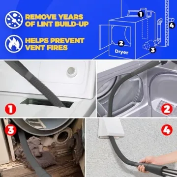 Holikme Dryer Vent Cleaner Kit Efficient Lint Removal Tool