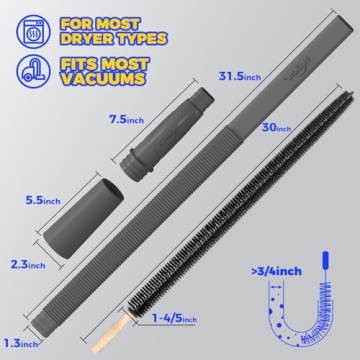 Holikme Dryer Vent Cleaner Kit Efficient Lint Removal Tool