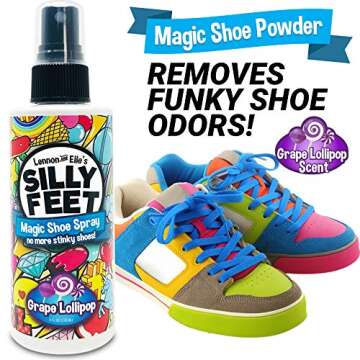 Foot and Shoe Deodorizer Spray, Extra-Strength Odor Eliminator for Smelly Shoes, Kids’ Feet, and S...