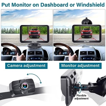 AMTIFO A23 Backup Camera with 7-Inch Monitor for Trucks