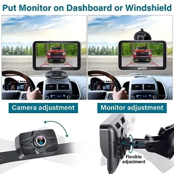 AMTIFO A23 Backup Camera with 7-Inch Monitor for Trucks