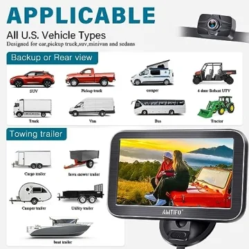 AMTIFO A23 Backup Camera with 7-Inch Monitor for Trucks