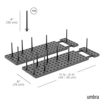 Peggy Kitchen Drawer Cupboard Organizer Tray - Adjustable Storage System For Food Containers, Cookware, Serveware, Utensils and More, Grey