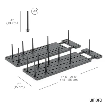 Peggy Kitchen Drawer Cupboard Organizer Tray - Adjustable Storage System For Food Containers, Cookware, Serveware, Utensils and More, Grey
