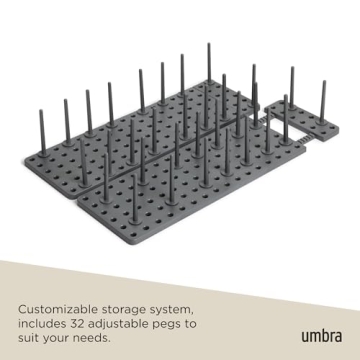 Peggy Kitchen Drawer Cupboard Organizer Tray - Adjustable Storage System For Food Containers, Cookware, Serveware, Utensils and More, Grey