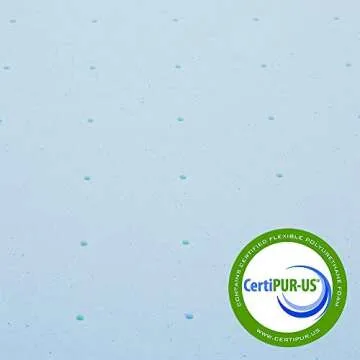 Best Price Mattress 4 Inch Ventilated Memory Foam Mattress Topper, Cooling Gel Infusion, CertiPUR-US Certified, Short Queen Light Blue