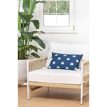 Hofdeco Water Resistant Coastal Lumbar Pillow Cover