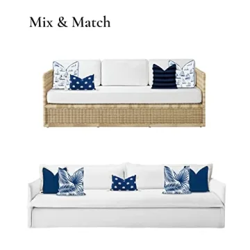 Hofdeco Water Resistant Coastal Lumbar Pillow Cover