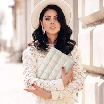 Hillban Stylish Puffy Quilted Makeup Bag for All Your Essentials