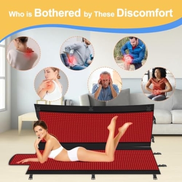 Whole Body Red Light Therapy Mat for Pain Relief and Relaxation