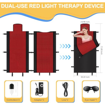 Whole Body Red Light Therapy Mat for Pain Relief and Relaxation