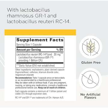 Integrative Therapeutics Pro-Flora Women's Probiotic - Lactobacillus rhamnosus GR-1 and Lactobacillus reuteri RC-14 Strains - Urogenital and Women's Health Support Supplement* - 30 Capsules