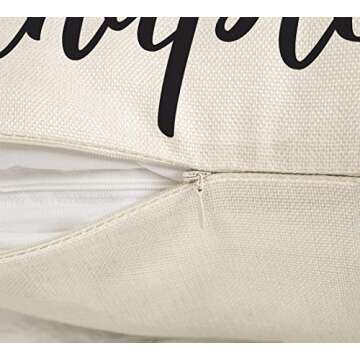 Just One More Chapter Throw Pillow Case Cushion Cover Book Lovers Linen 18 x 18 Inch