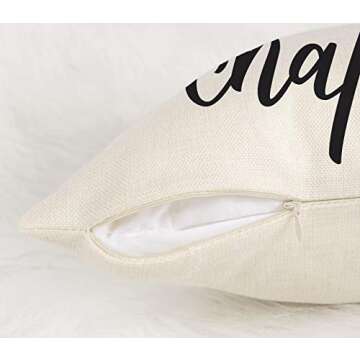 Just One More Chapter Throw Pillow Case Cushion Cover Book Lovers Linen 18 x 18 Inch