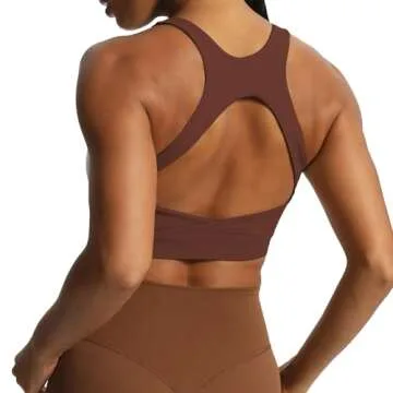 Aoxjox Women's Workout Sports Bras High Impact Fitness Backless Padded Training Gym Khloe Bra Yoga C...