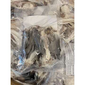 Air Dried Rabbit Ears - Dehydrated Rabbit Ears for Dogs & Cats, Rabbit Ear with Fur - high Value Dog Training Treat Healthy Snack 70g per Bag (10-15 Ears)