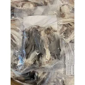 Air Dried Rabbit Ears - Dehydrated Rabbit Ears for Dogs & Cats, Rabbit Ear with Fur - high Value Dog Training Treat Healthy Snack 70g per Bag (10-15 Ears)