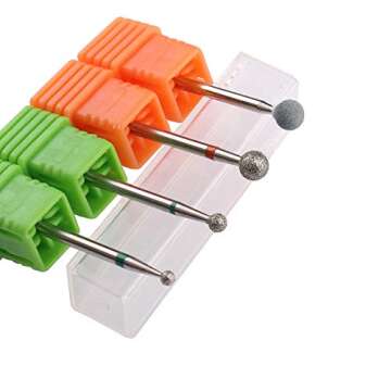 MZCMSL Round Ball Cuticle Drill Bits - 4pcs Set