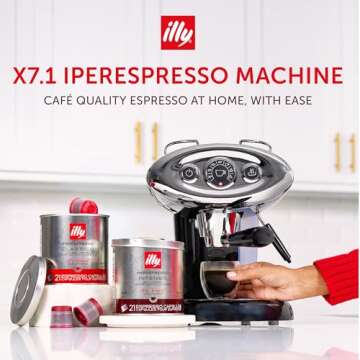 Illy X7.1 Espresso Single-Serve Machine, Barista Quality Espresso Machine for iperEspresso capsules ...