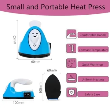 GoLashFun Mini Craft Iron, Portable Heat Press Machine