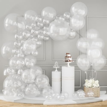Premium Clear Balloons 151PCS - Perfect for Parties, Weddings, Baby Showers!