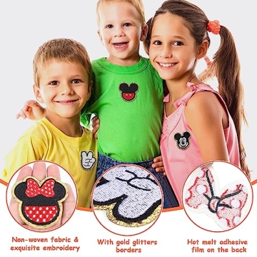 Cute Mouse Clothing Patches - 6PCS Iron On Emblem Set