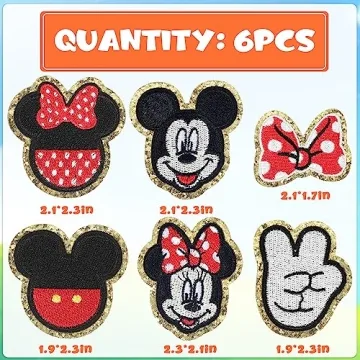 Cute Mouse Clothing Patches - 6PCS Iron On Emblem Set