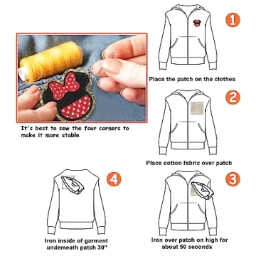 Cute Mouse Clothing Patches - 6PCS Iron On Emblem Set