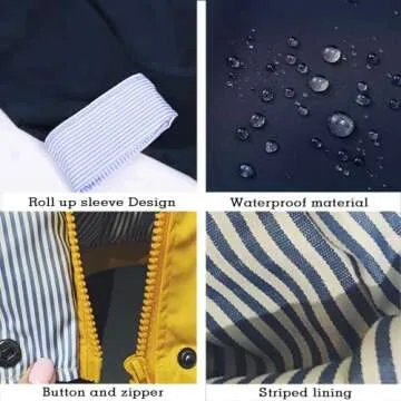 Arthas Women's Lightweight Rain Jacket Waterproof Breathable Raincoat with Hood Active Outdoor Hooded Windbreaker Trench Coats