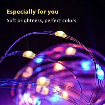 Fairy String Lights Battery Operated & USB Plug-in 33Ft 100 LEDs 16 Color Changing Lights and 8 Lights Mode Remote Waterproof 3AA Battery Case, String Lights for Bedroom Christmas Wedding Party Decor