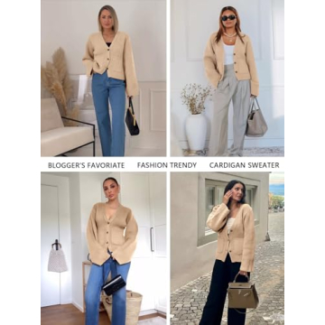 Chic Saodimallsu Women’s Cardigan with Pockets and V Neck