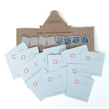 Zentangle Original Square Paper Tiles - 21 Premium Gray Tiles for Artists