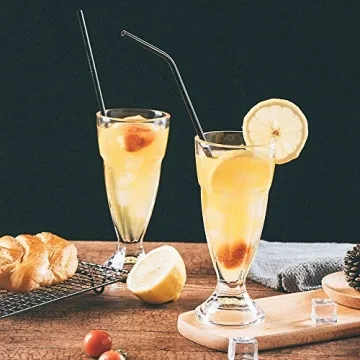 VEHHE Black Metal Reusable Stainless Steel Straws Gift